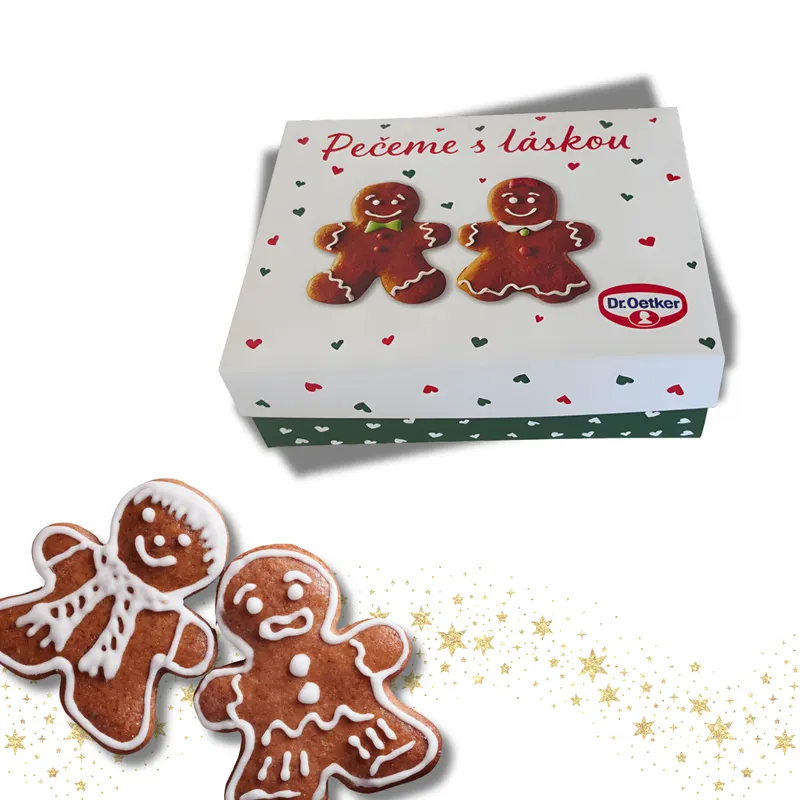 Sada na perníčky Dr. Oetker s vykrajovátky ve tvaru holčičky a chlapečka, perníkovým kořením a zdobicí tubičkou