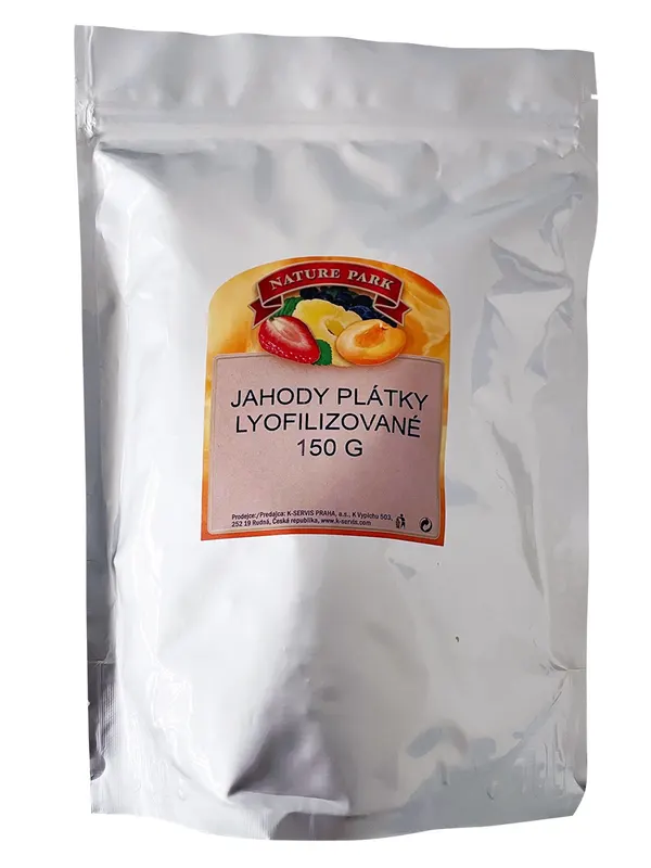 Lyofilizované jahodové plátky k zdobení a pečení v balení 150 g