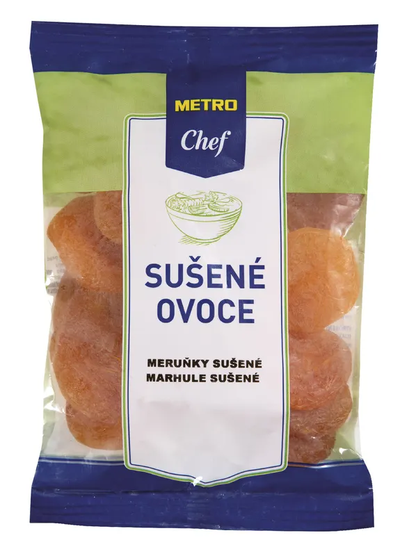 Sušené meruňky v balení 250 g vhodné do těst, nádivek a dortů