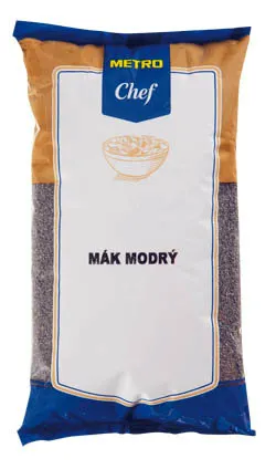 Modrý mák METRO Chef v kilogramovém balení vhodný na pečení závinů, buchet a náplní do dortů