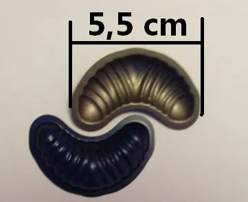Teflonové formičky ve tvaru rohlíčků, sada 10 kusů na pečení vánočního cukroví