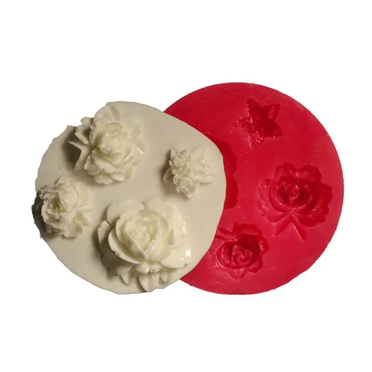Silikonová forma Cesil ve tvaru růží pro modelování fondantu a marcipánových dekorací na dorty