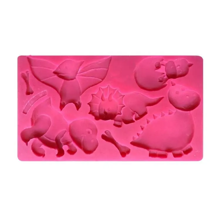 Silikonová forma na dinosaury pro výrobu figurek z modelovací hmoty, fondantu a marcipánu na zdobení dortů