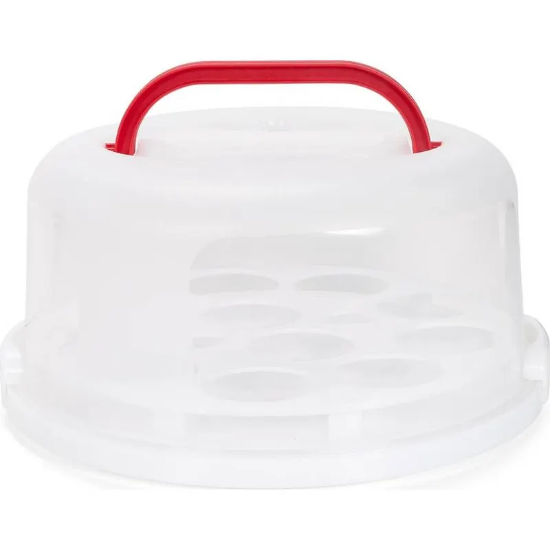 Kulatý plastový box o průměru 30 cm na přepravu dortů a cupcaků značky Patisse