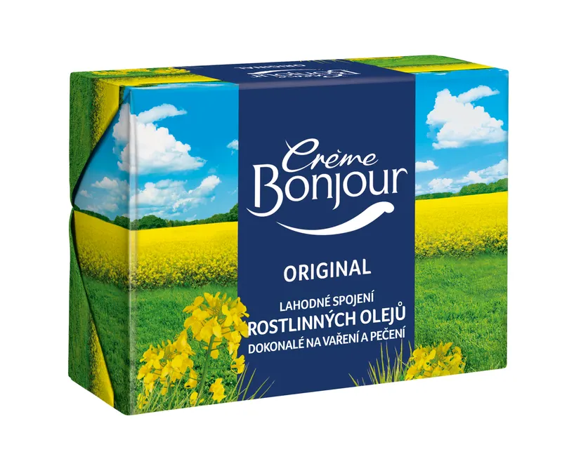 Směsný tuk Rama Créme Bonjour v chlazeném balení o hmotnosti 250 g vhodný na pečení a vaření