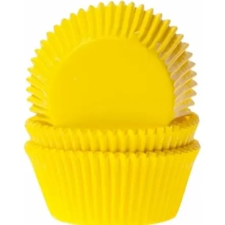 Papírové žluté košíčky na muffiny House of Marie v balení 50 kusů na pečení