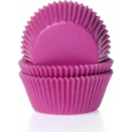 Růžové papírové košíčky na muffiny House of Marie, balení 50 kusů pro pečení muffinů a cupcakes