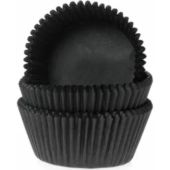 Černé mini papírové košíčky House of Marie na muffiny a cupcakes