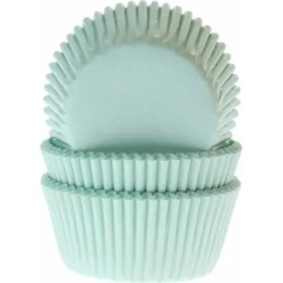 Mátově zelené papírové košíčky na muffiny a cupcakes od značky House of Marie, balení 50 kusů