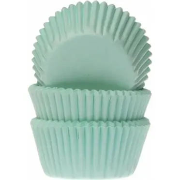 Mini cukrářské košíčky House of Marie v mátově zelené barvě pro pečení muffinů a cupcakes