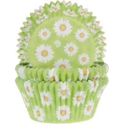 Papírové košíčky na muffiny s motivem sedmikrásek od značky House of Marie, balení 50 kusů pro jarní pečení