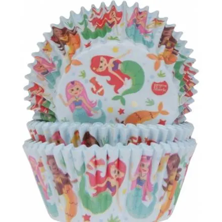 Papírové košíčky na muffiny s motivem mořské víly, balení 50 kusů od značky House of Marie