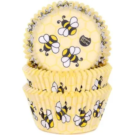 Papírové košíčky na muffiny s motivem včelek, rozměr 50 x 33 mm, značky House of Marie