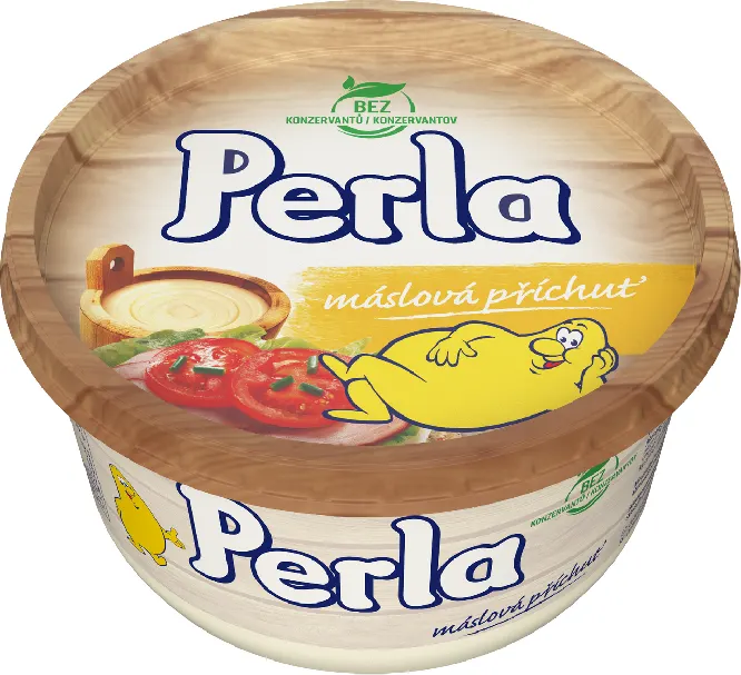 Rostlinný roztíratelný tuk Perla s máslovou příchutí v balení 450 g k mazání a pečení