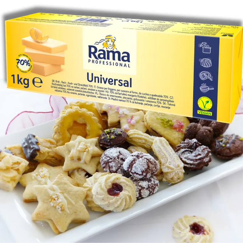 Cukrářský tuk Rama Profi na pečení a krémy o hmotnosti 1 kg s 70% obsahem tuku