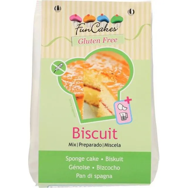 Bezlepková směs na piškotový dort od značky FunCakes v balení 500 g