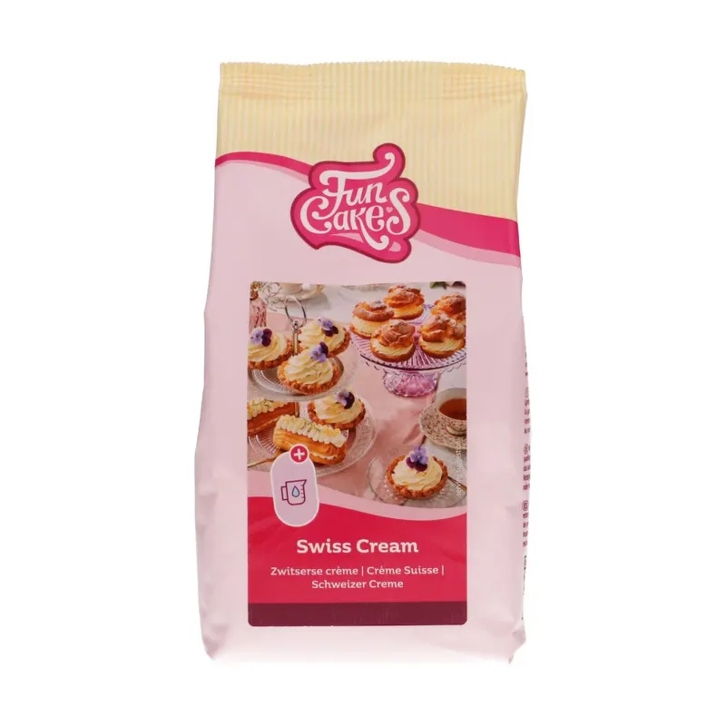 Směs na švýcarský krém FunCakes v balení 500 g pro přípravu krému na dorty a dezerty