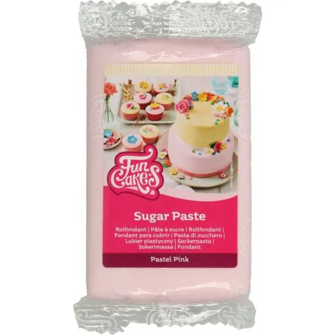 Potahovací hmota FunCakes v pastelově růžové barvě, 250 g, určená k potahování a modelování dortů