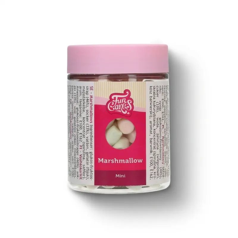 Mini marshmallows FunCakes v pastelových barvách na zdobení dortů a nápojů, balení 50 g
