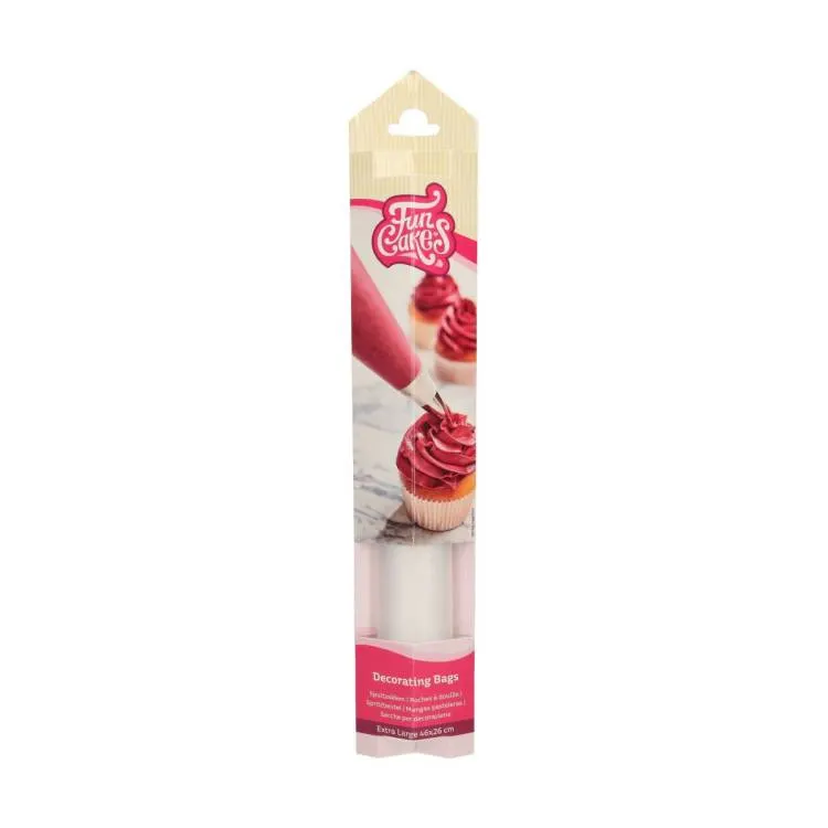 Jednorázové trezírovací sáčky FunCakes o délce 46 cm, balení 10 kusů, na zdobení dortů krémem a šlehačkou