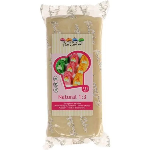 Přírodní marcipán FunCakes v poměru 1:3 pro potahování a modelování dortů a cukrářských dezertů