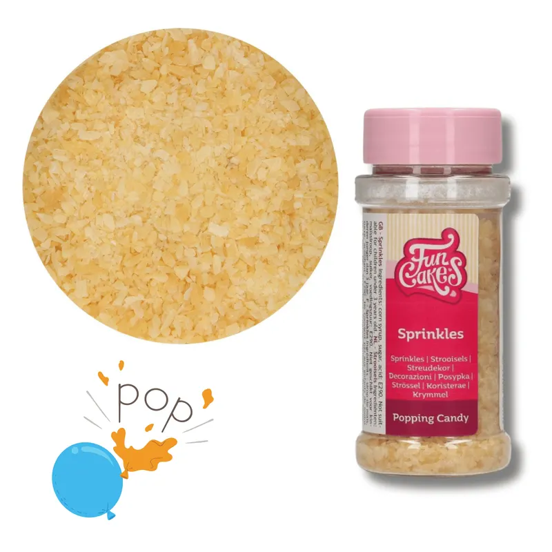 Cukrové krystalky FunCakes prásknoucí cukr v sáčku 70 g na zdobení a ozdobu dortů a dezertů