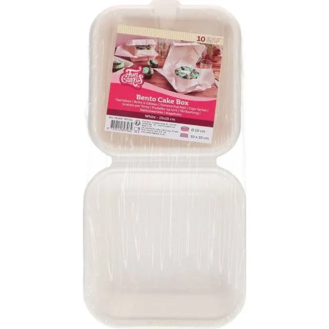 Papírové krabičky na bento cake FunCakes o rozměru 15 x 15 cm v balení 10 kusů