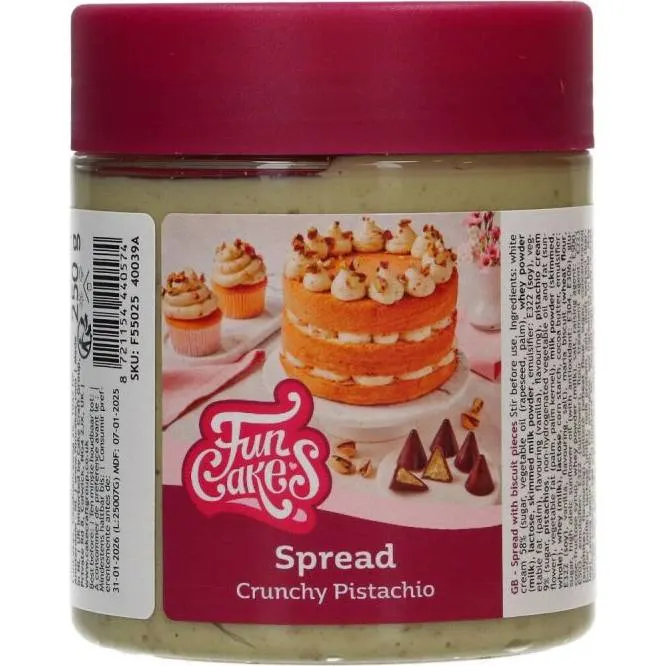 Pistáciová pasta FunCakes v balení 250 g na ochucení krémů, náplní a sladkého pečiva