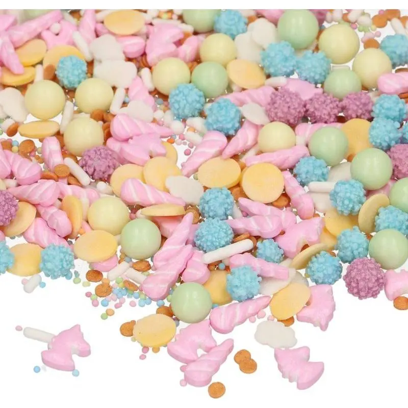 Cukrové zdobení FunCakes s motivem jednorožce v balení 70 g pro dorty, cupcakes a dezerty