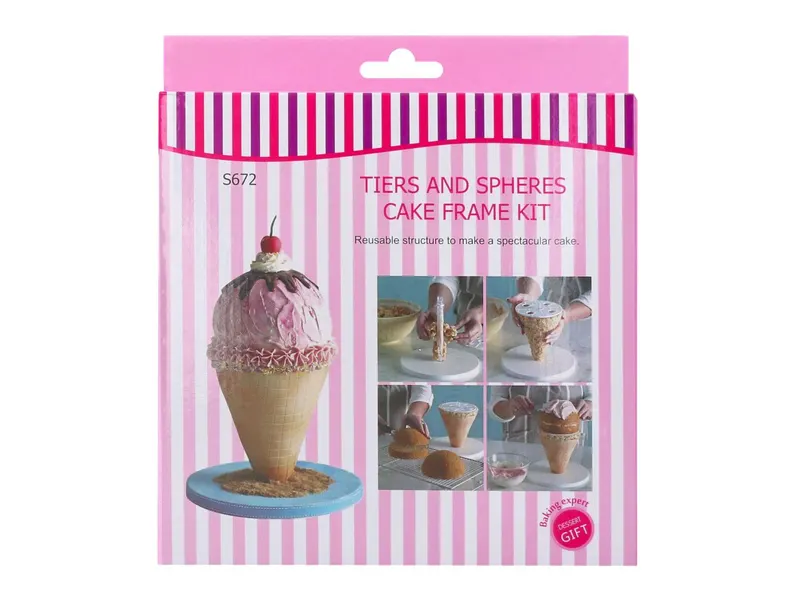 Separační stojánek Cake Masters pro převislé dorty s platformami o průměrech 100, 152 a 250 mm