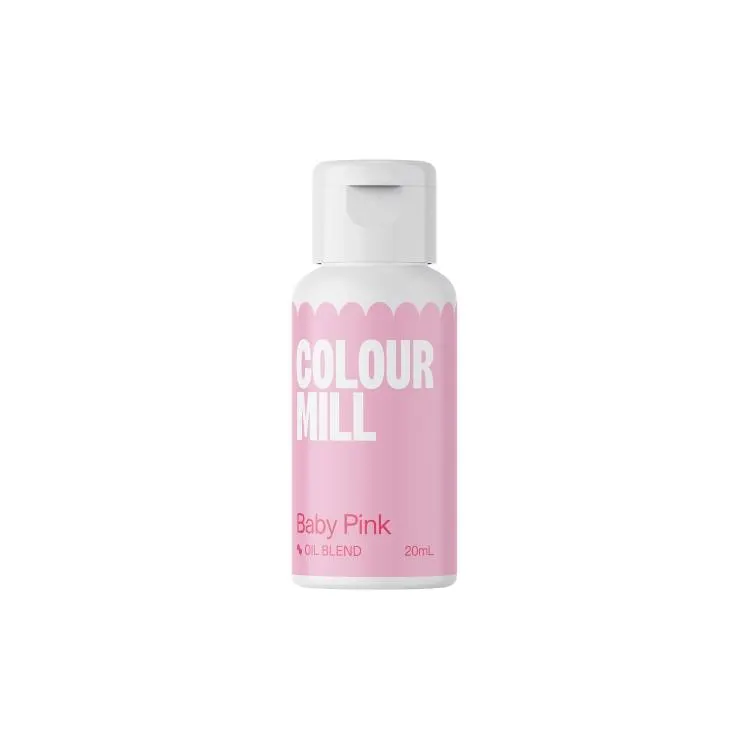Olejová barva Colour Mill v jemně růžovém odstínu Baby Pink pro tónování čokolády, ganache a máslových krémů