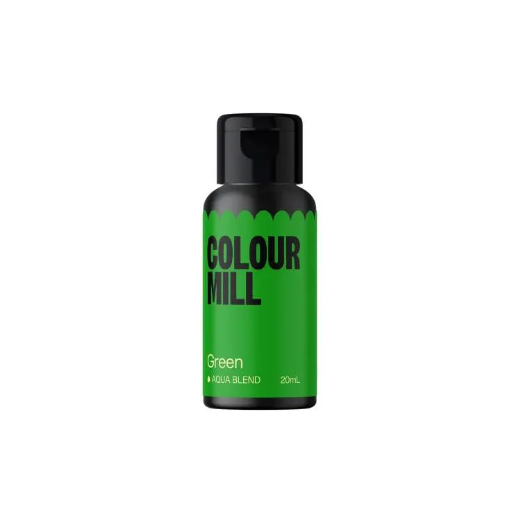 Koncentrovaná zelená barva na vodní bázi Colour Mill v objemu 20 ml pro obarvení glazury, fondánu a cukrářských výrobků
