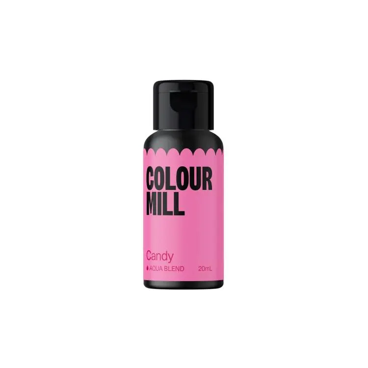 Colour Mill koncentrovaná barva na vodní bázi v odstínu Candy o objemu 20 ml pro barvení cukrářských hmot a glazur