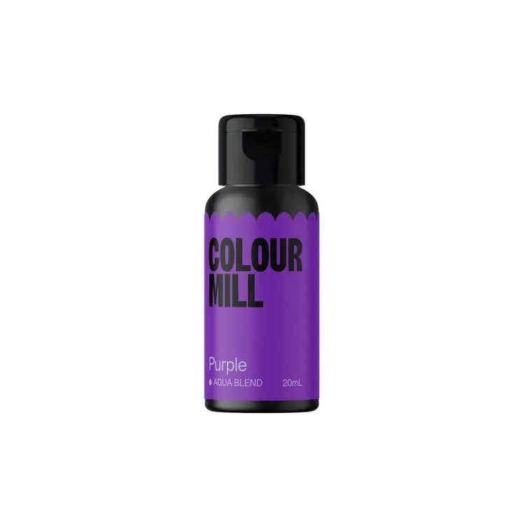 Koncentrovaná potravinářská barva na vodní bázi Colour Mill v zářivě fialovém odstínu, 20 ml, na obarvení dortů, makronek a fondánu
