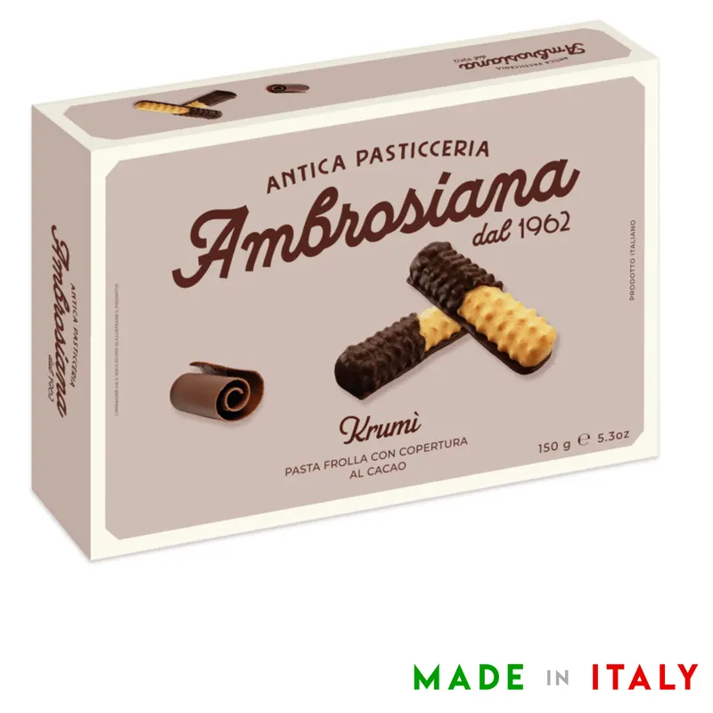 Italské linecké tyčinky polomáčené v kakaové polevě Dolciaria Ambrosiana, balení 150 g