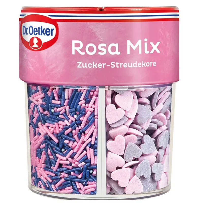 Rakouské sladké sypání Dr. Oetker Princeznovský mix s třpytivými hvězdičkami, perličkami a nepareils na zdobení dortů a dezertů