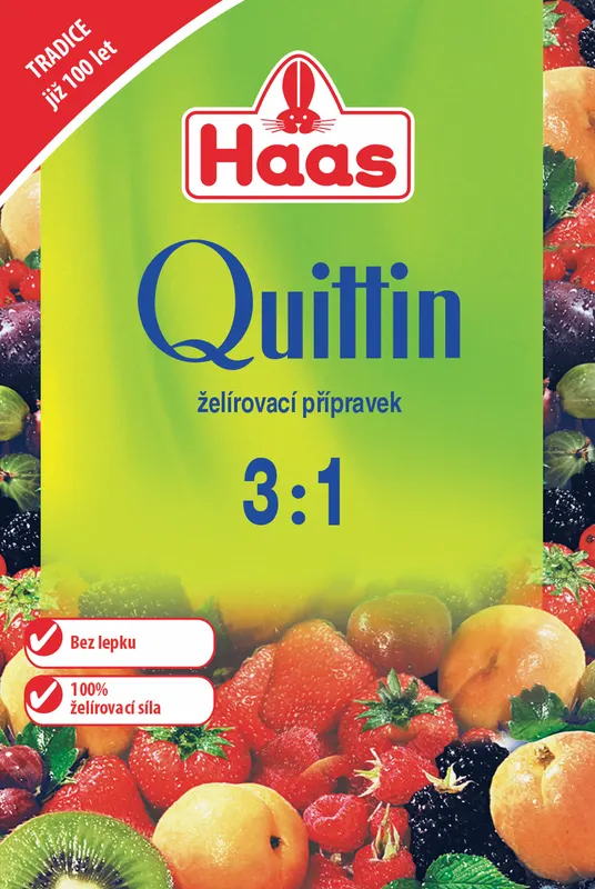 Haas Quittin 3 : 1 želírovací přípravek na domácí džemy a marmelády v balení 24 g