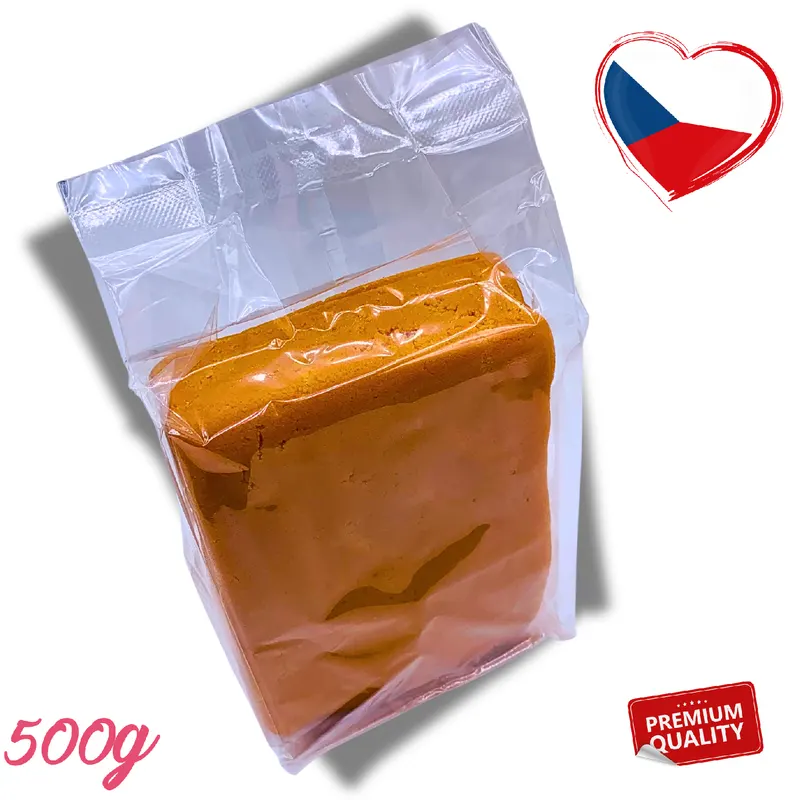 Oranžový marcipán na potahování dortu Frischmann Halloween o hmotnosti 500 g z pravých mandlí