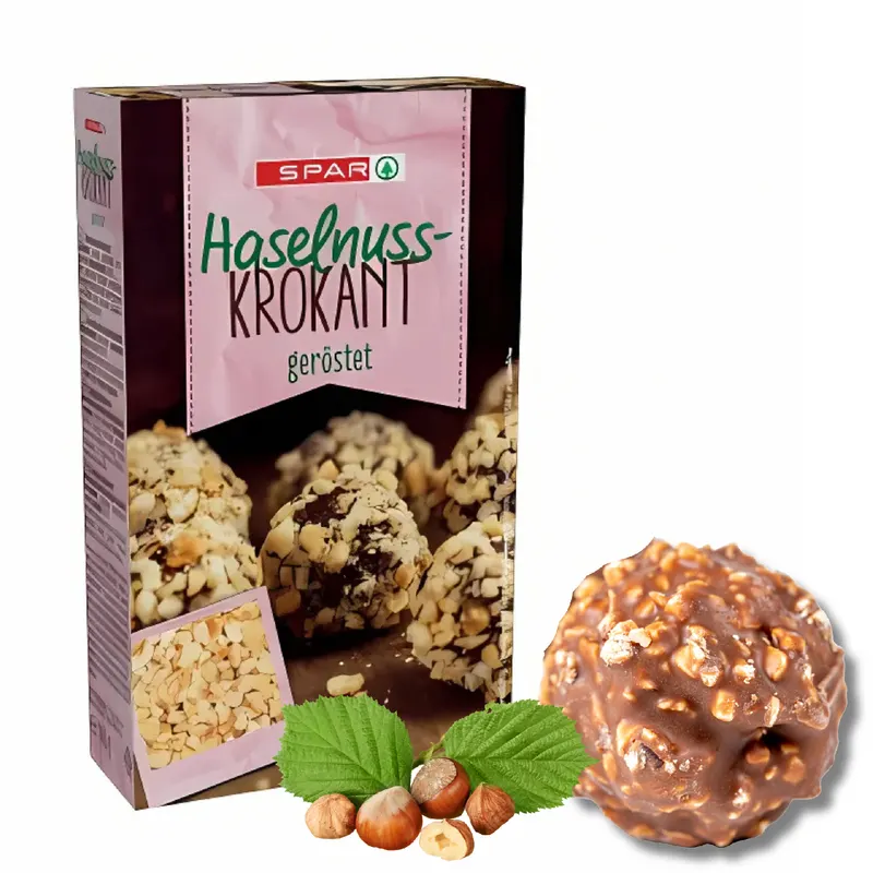Lískoořechový krokant SPAR pražený rakouský v balení 100 g na zdobení a posyp dortů a cukroví