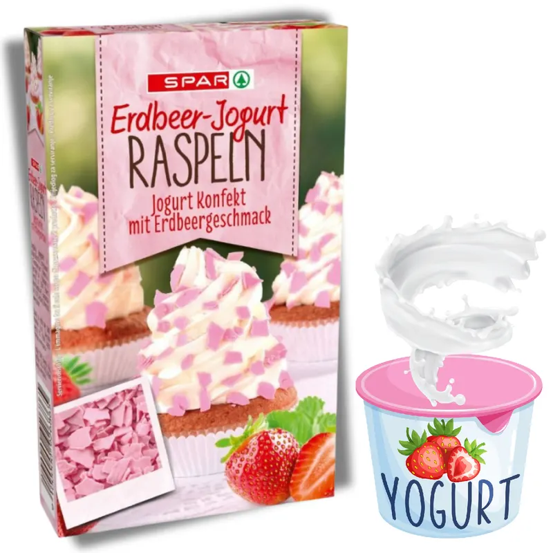 Jahodové čokofloky s jogurtem od značky SPAR na zdobení dortů a zákusků, balení 75 g