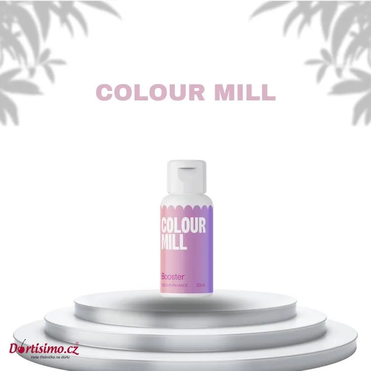 Koncentrovaný zvýrazňovač barev Colour Mill Booster v lahvičce o objemu 20 ml pro sytější gelové a olejové barvy
