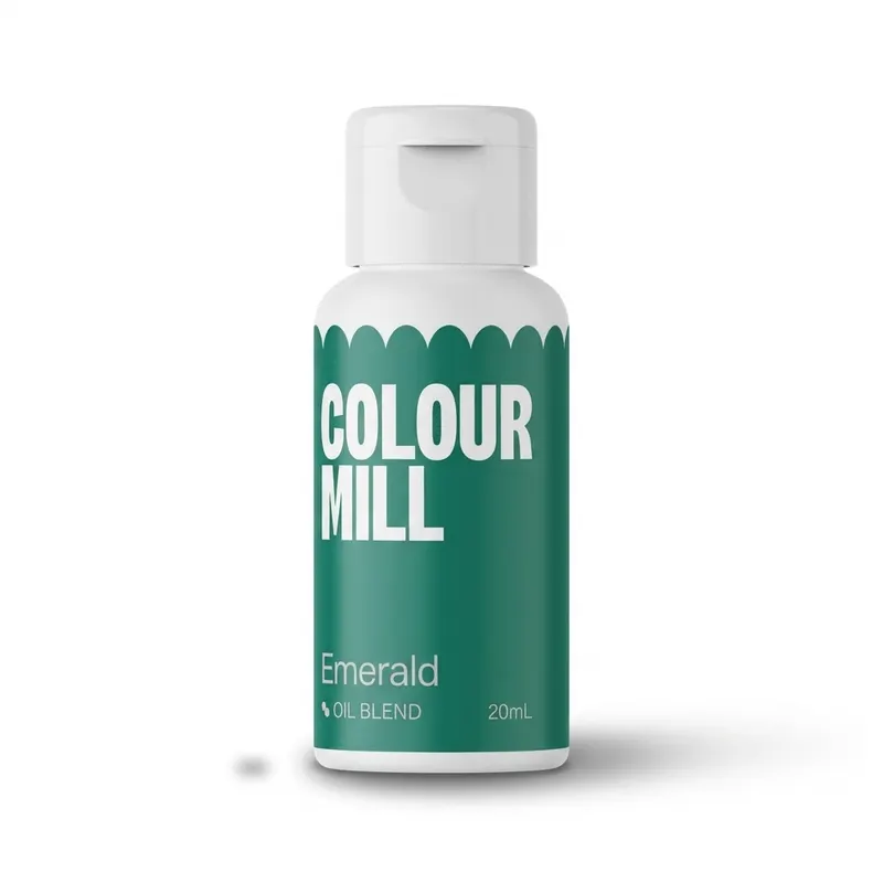 Tekutá olejová barva Colour Mill v smaragdovém odstínu, 20 ml, na barvení máslového krému a čokolády