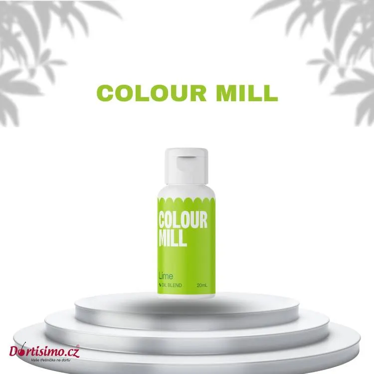 Olejová barva Colour Mill v limetkovém odstínu o objemu 20 ml pro barvení čokolády a tukových krémů