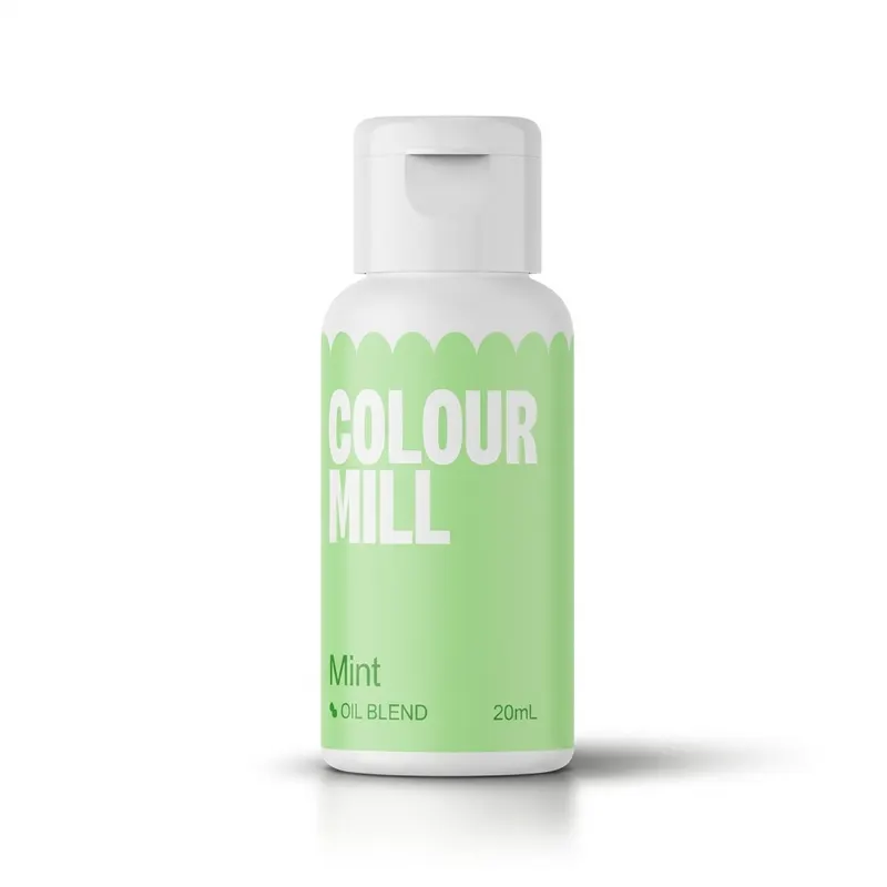 Tekutá olejová barva Colour Mill v mintově zelené barvě, 20 ml, na barvení čokolády, másla a krémů