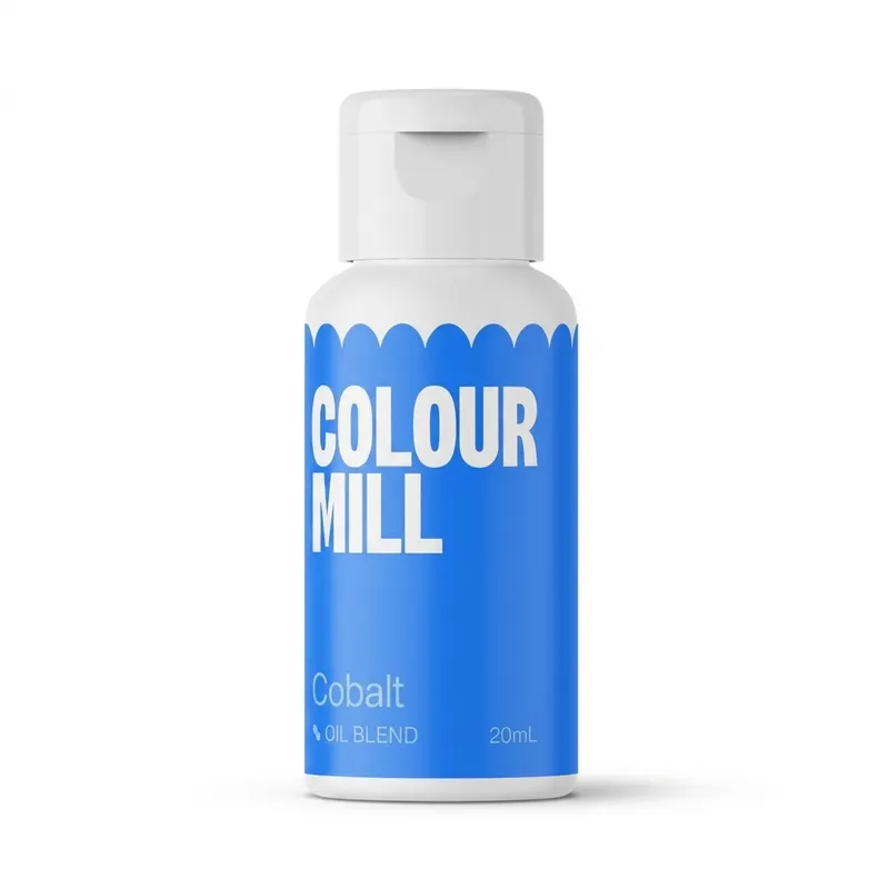 Tekutá olejová barva Colour Mill v modrém odstínu Cobalt pro barvení krémů a čokolády o objemu 20 ml
