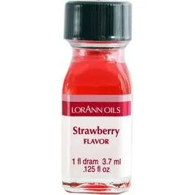 LorAnn jahodové aroma v 3,7ml lahvičce pro dochucení krémů, těst a polev