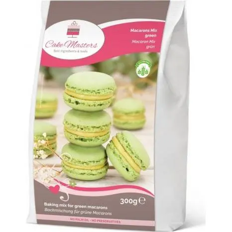 Směs na makronky Cake Masters v zelené barvě, 300 g, pro přípravu křupavých makronek s vláčným vnitřkem