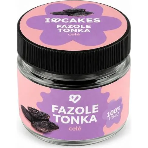 Celé fazole tonka z Venezuely od značky I LOVE CAKES určené k vonění krémů, pečiva a cukrovinek