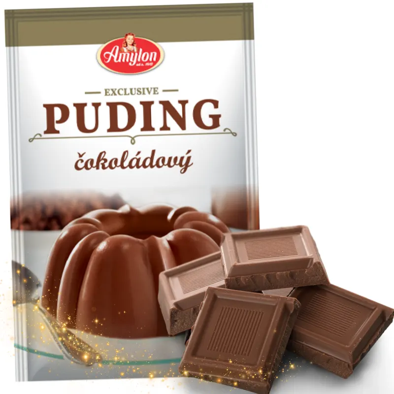 Čokoládový puding AMYLON EXCLUSIVE v sáčku s gramáží 40 g, vhodný na krémy, dezerty a náplně do dortů