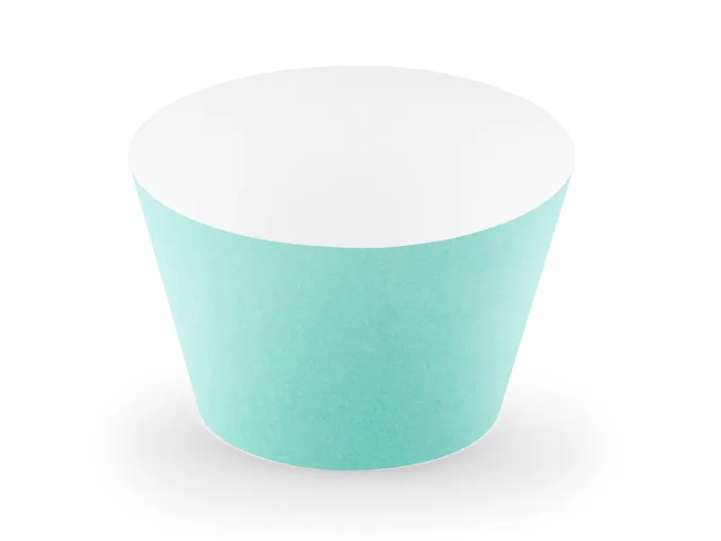Tyrkysové papírové přebaly na muffiny PartyDeco pro dekoraci cupcaků a muffinů, balení 6 kusů
